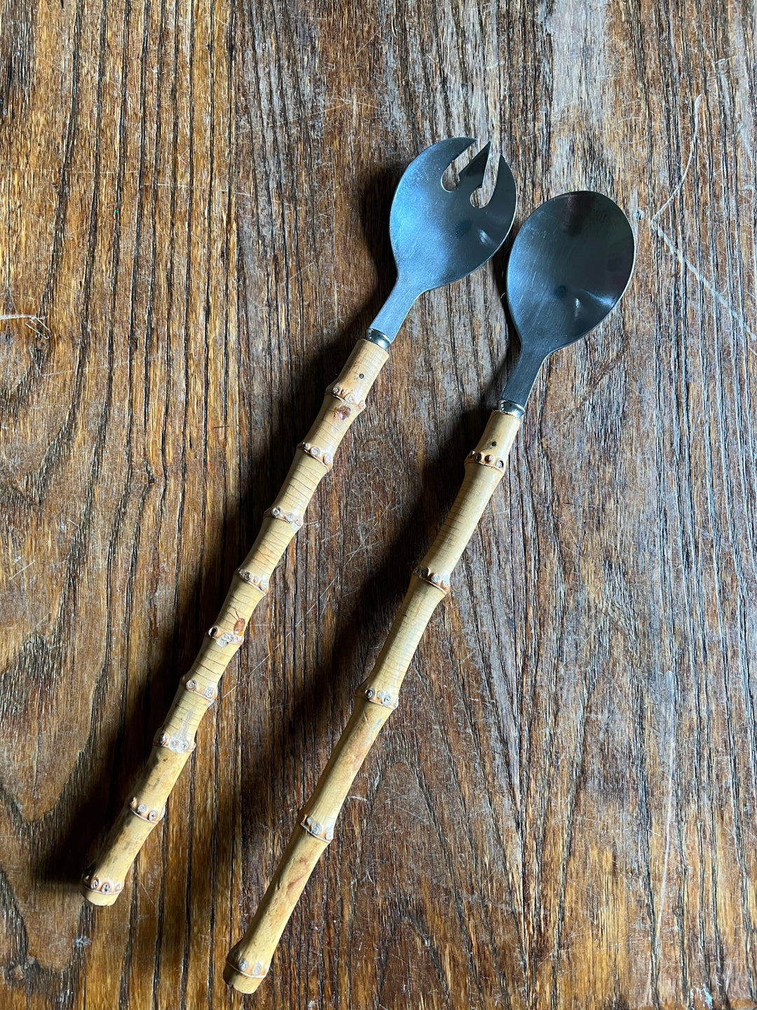 Bamboo Tiki Salad Servers