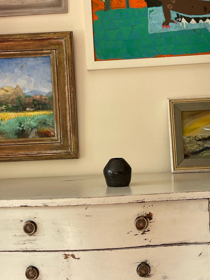 Black Organic Bud Vase