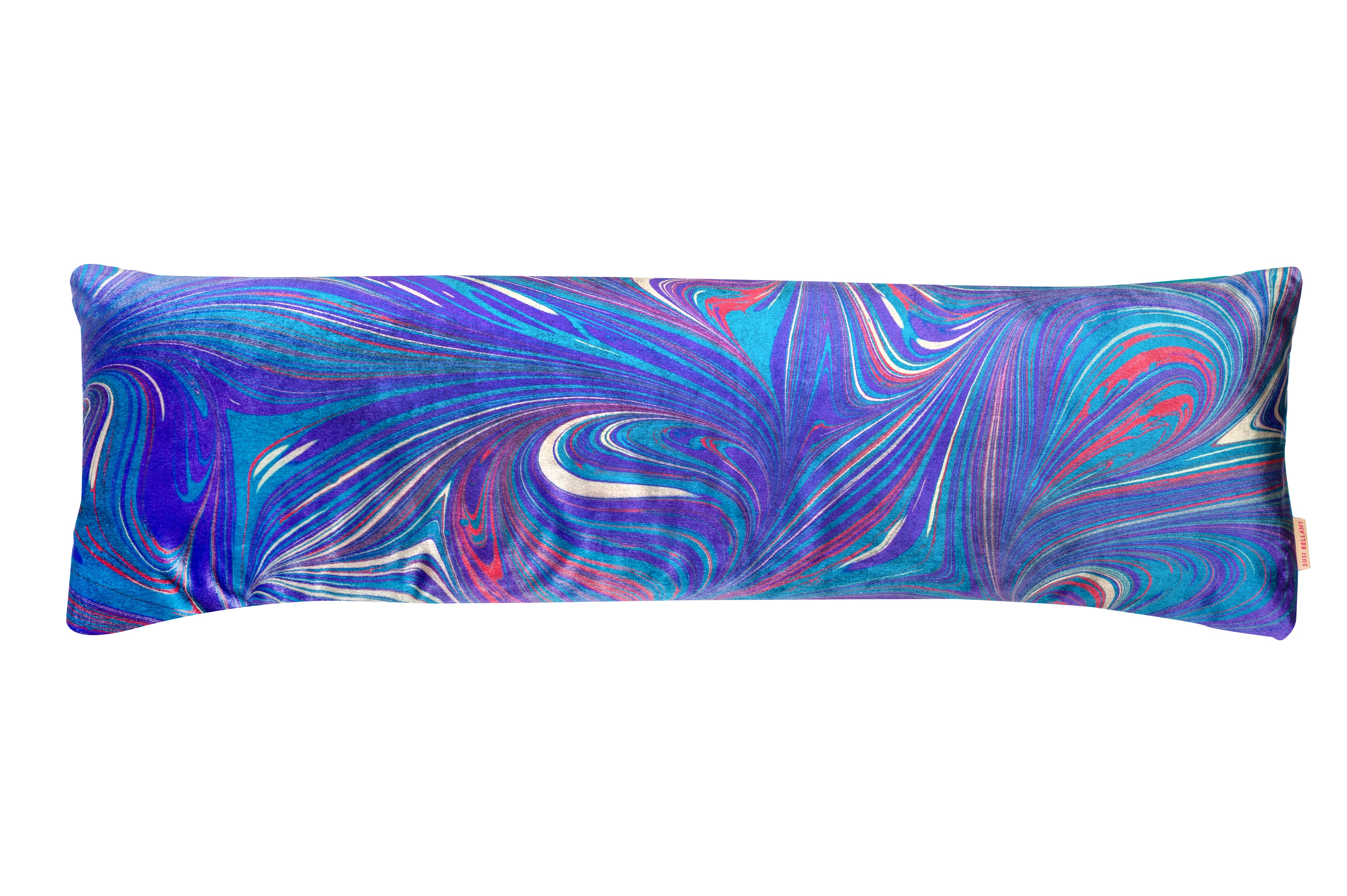 Blue Cosmos extra long Oblong Pillow