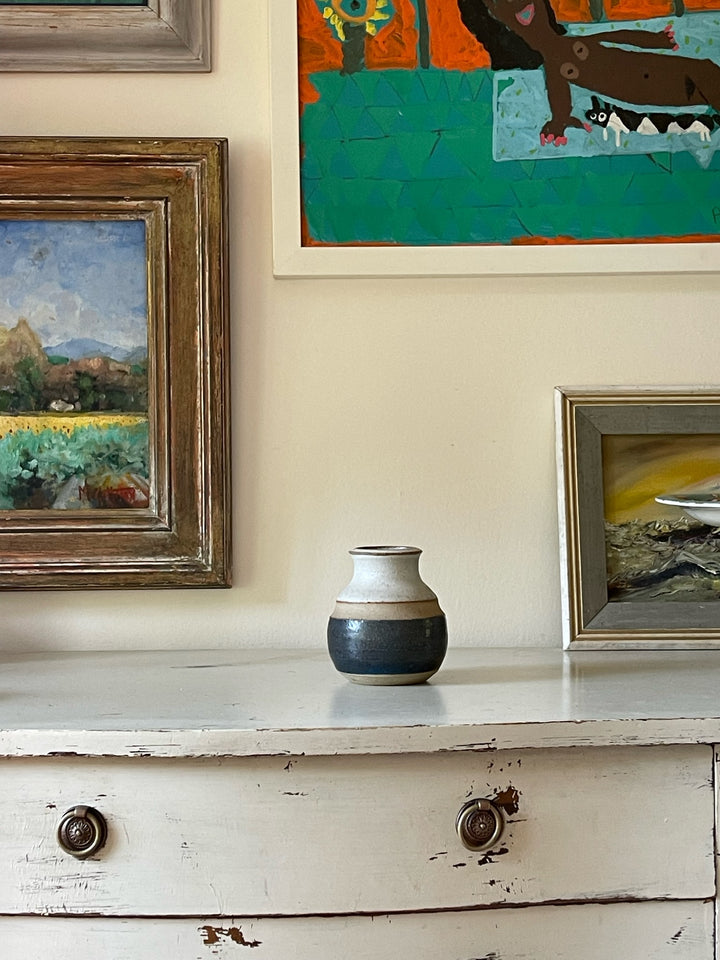 Blue &amp; White Glazed Vessel