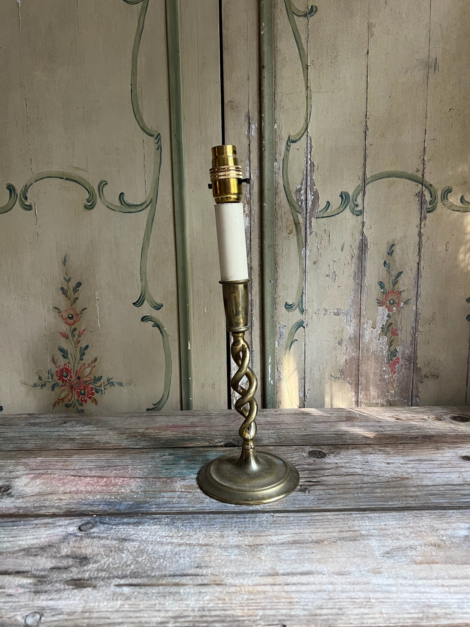 Brass Twist Lamp Base