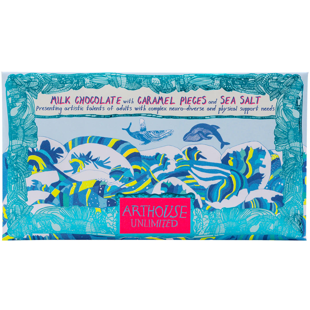 Milk Choc w/ Caramel &amp; Sea Salt Chocolate Bar - ARTHOUSE UNLIMITED