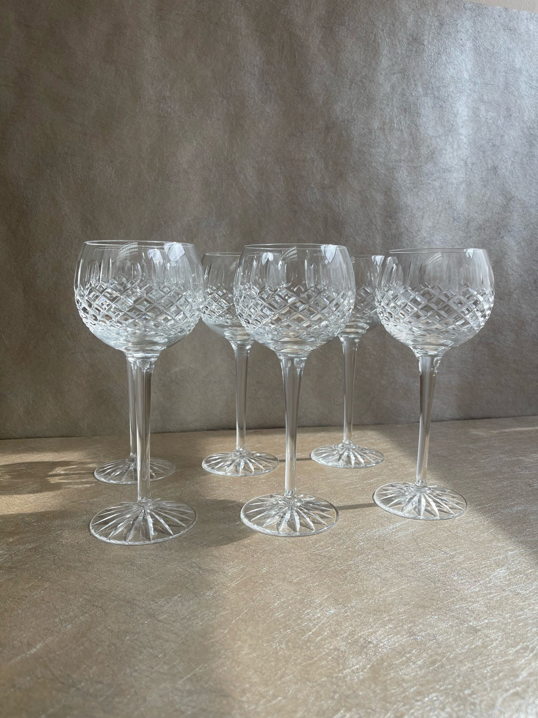 Cut Crystal Wine Goblets