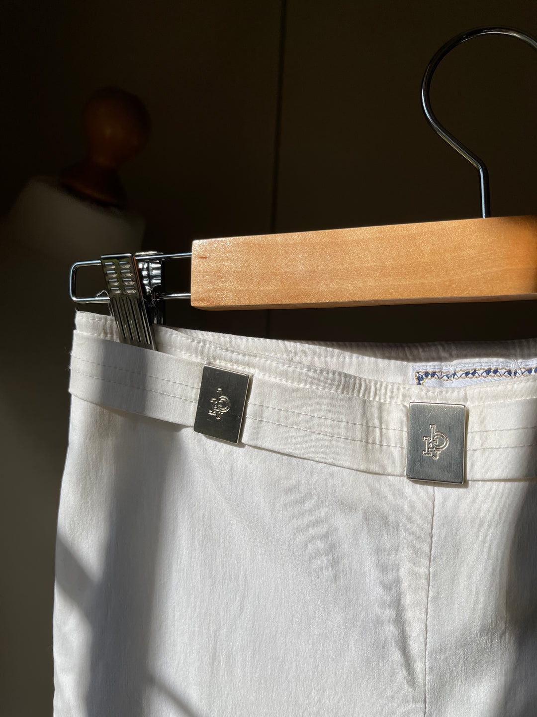 Vintage White Straight leg Trousers by Roccobarocco Jeans Italy