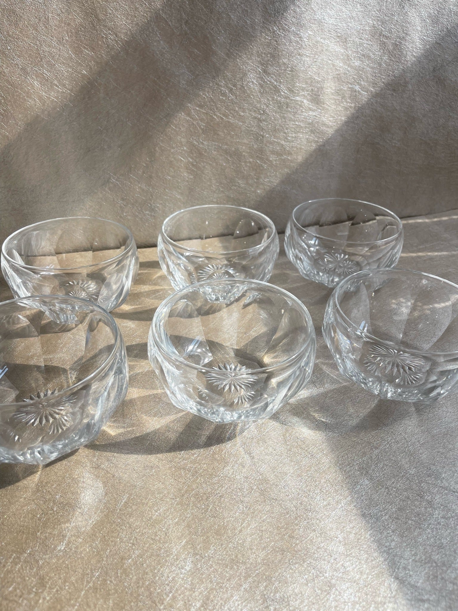 19th Century Cut Crystal Finger Bowls Set of Eight