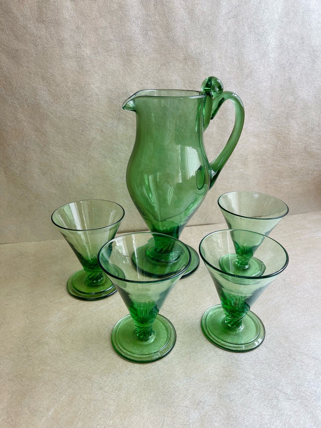 Ekenäs Green Glass Glass & Jug Set