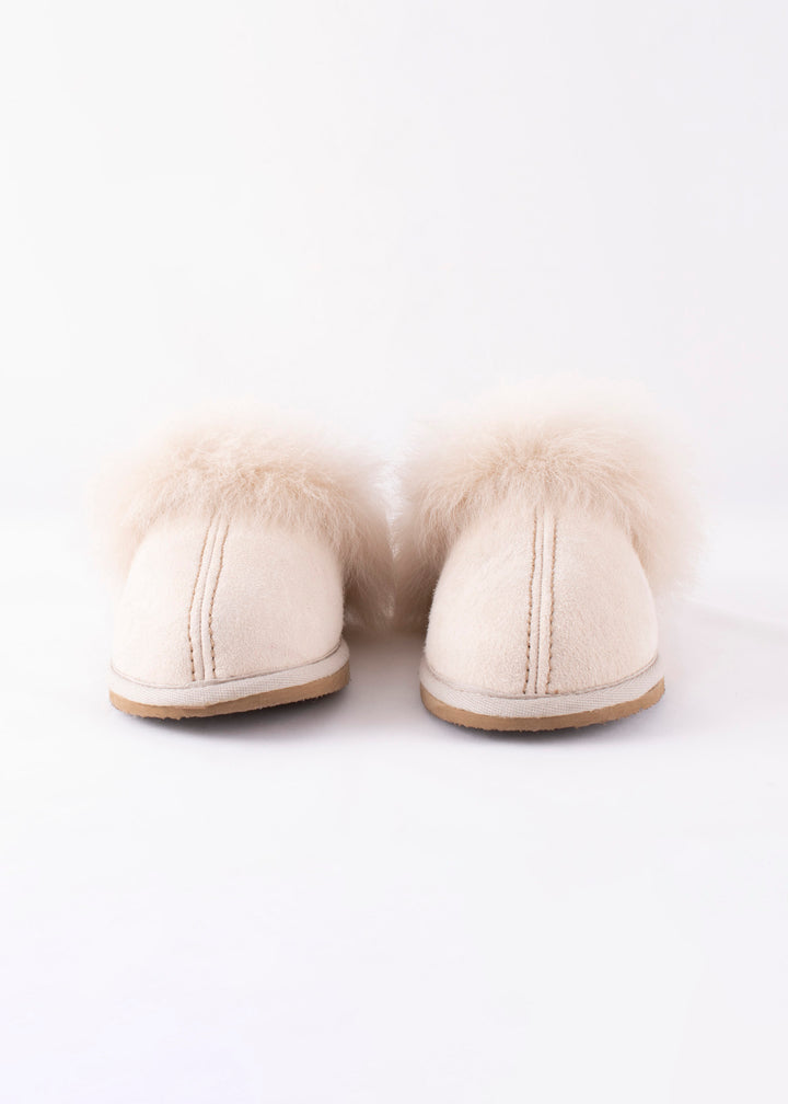 Evelina Sheepskin Slip On Slippers - Honey