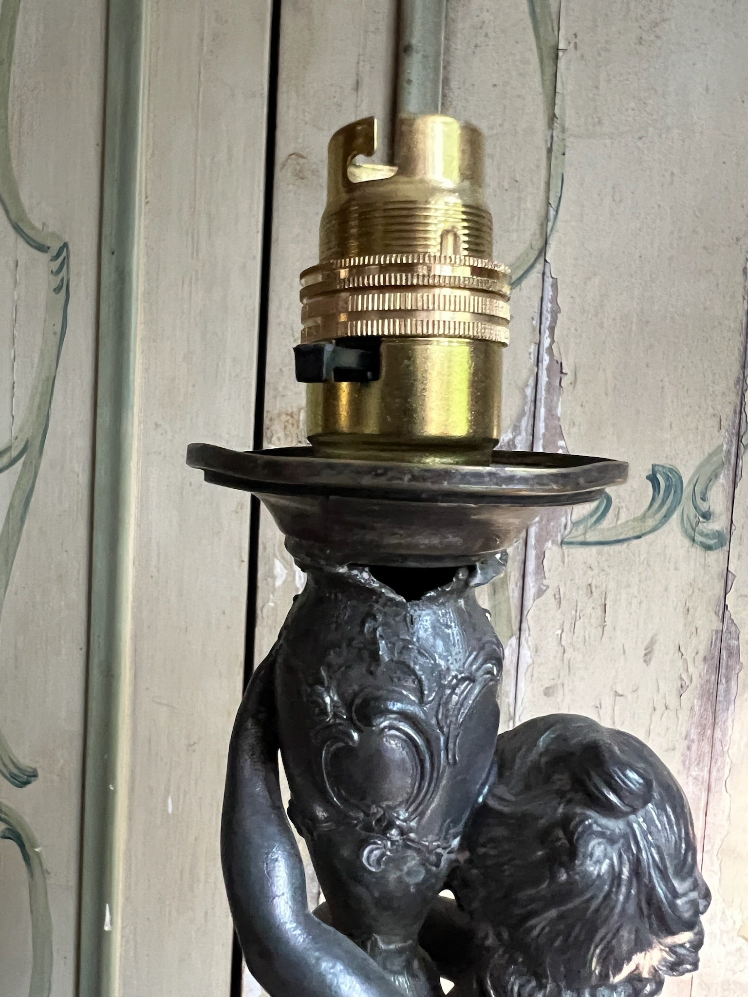 Spelter Lamp Base
