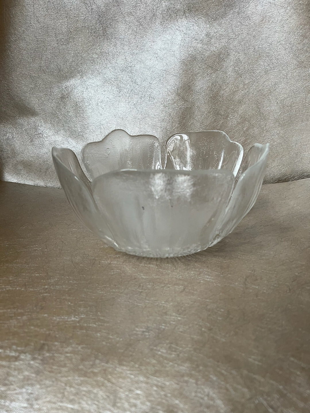 Floral Glass Serving Bowl