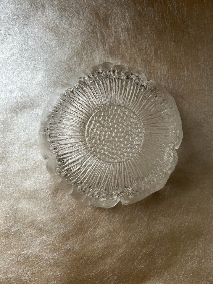 Floral Glass Serving Bowl