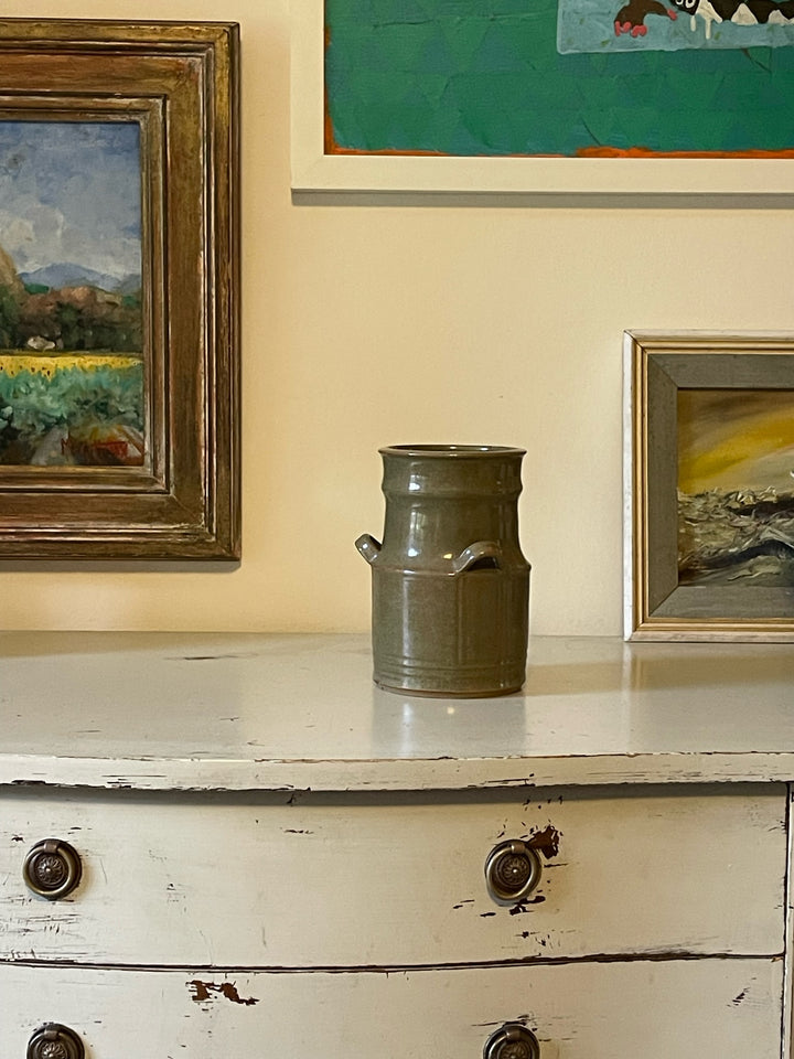 Green Glazed Three Handle Vase
