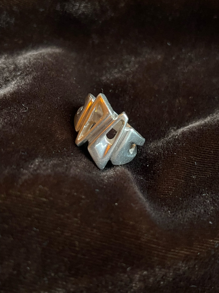 Hallmarked Silver Abstract Ring