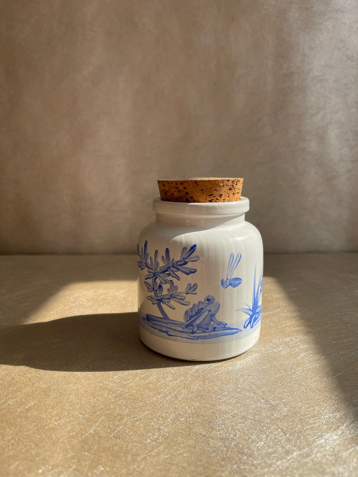 Hand Painted Riverside Corked Jar