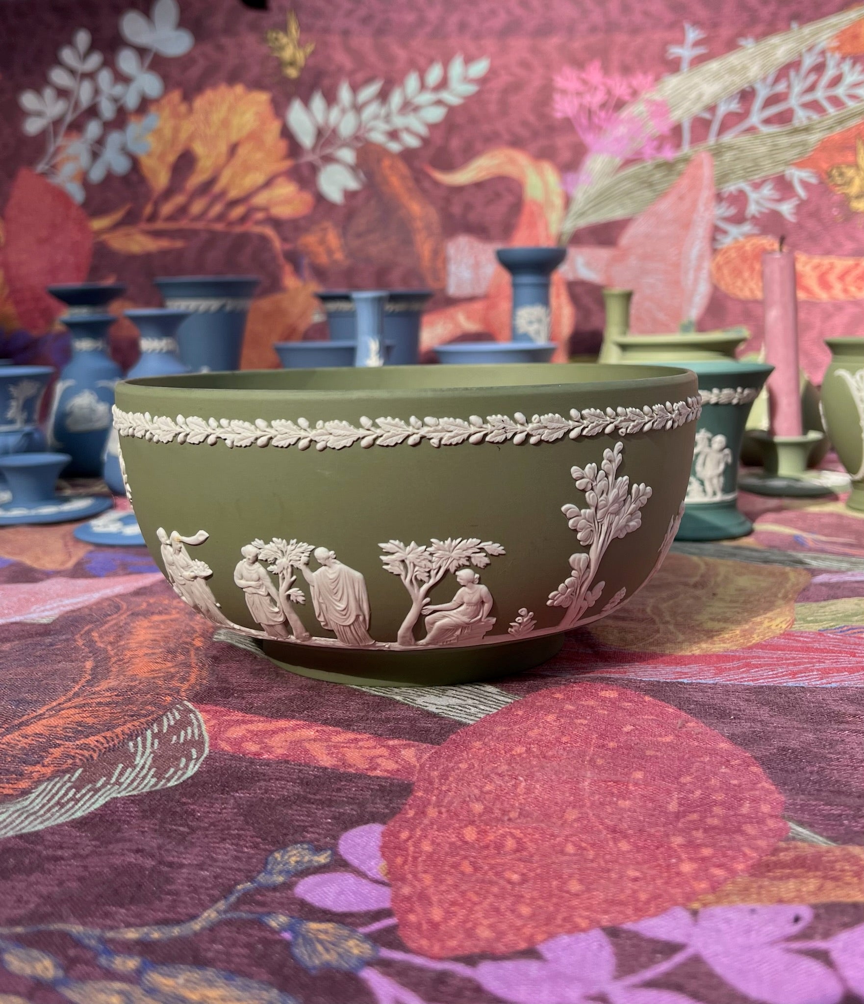 Celadon Green Jasperware 'Sacrifice Bowl'