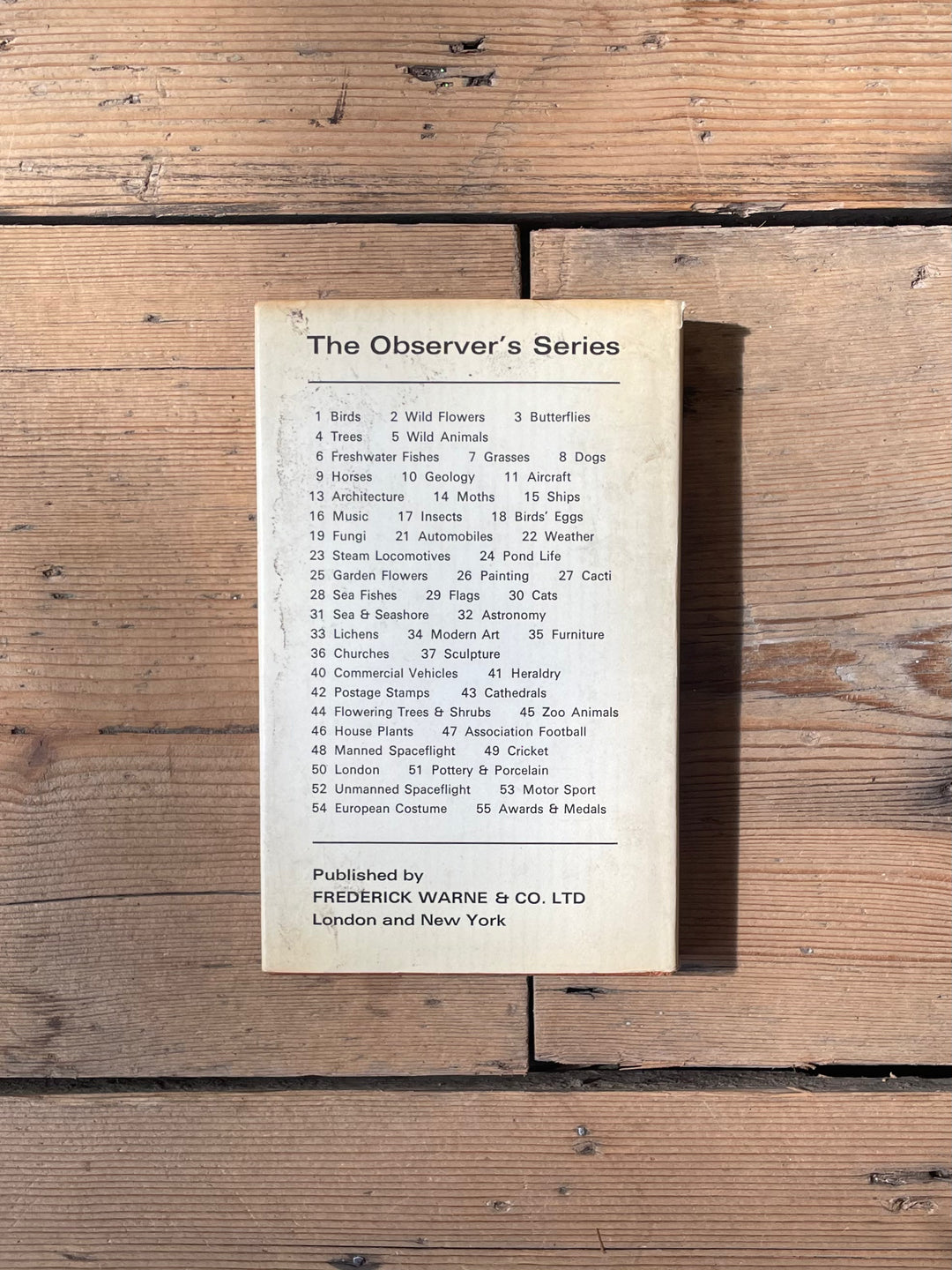 The Observers Book of Birds by S. Vere Benson