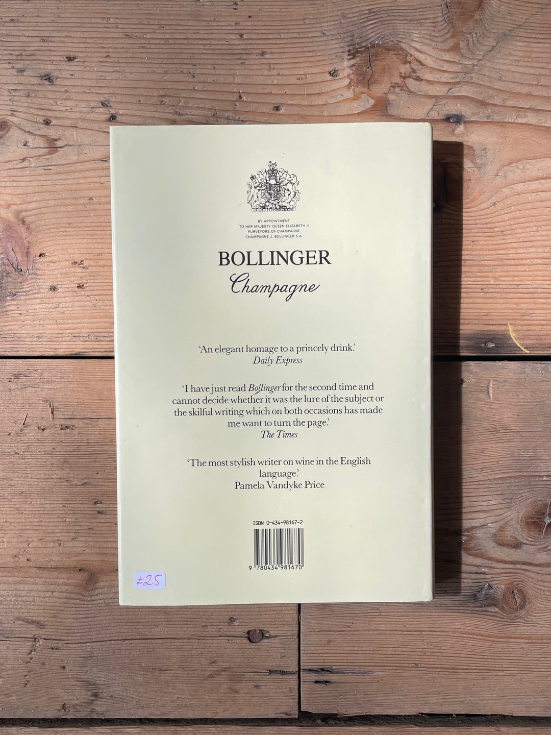 Bollinger: Tradition of a champagne family by Cyril Ray