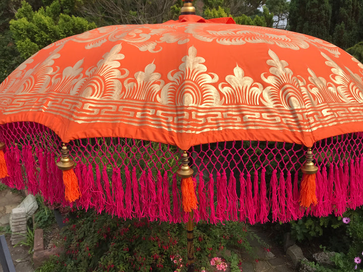 Orange, Pink &amp; Gold Nirvana - Balinese Parasol