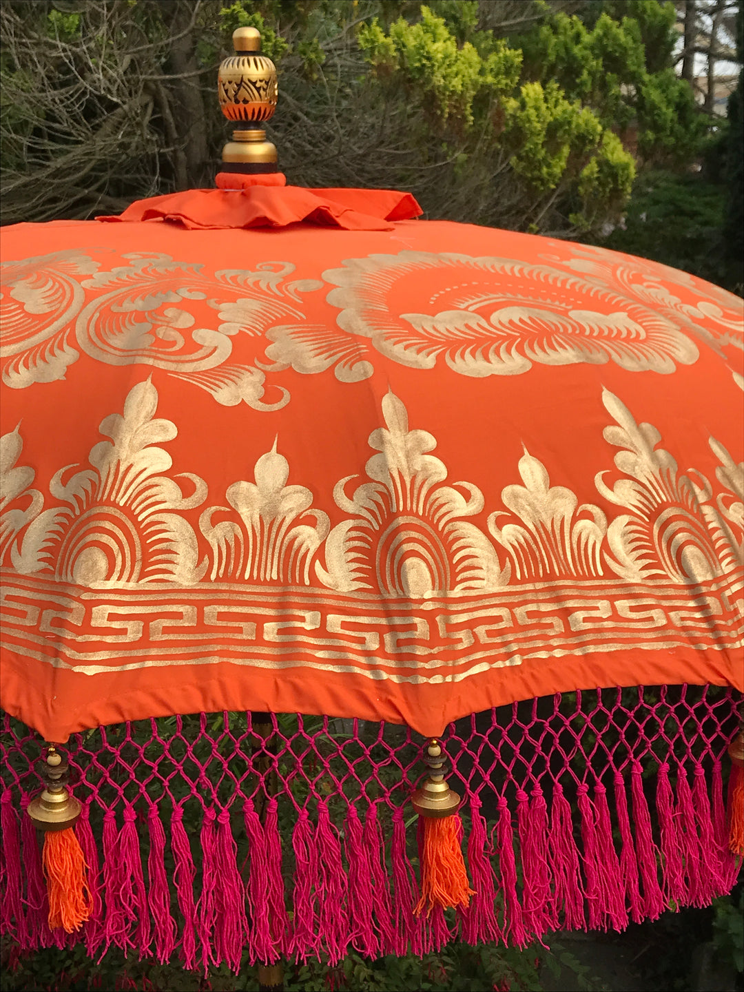 Orange, Pink &amp; Gold Nirvana - Balinese Parasol