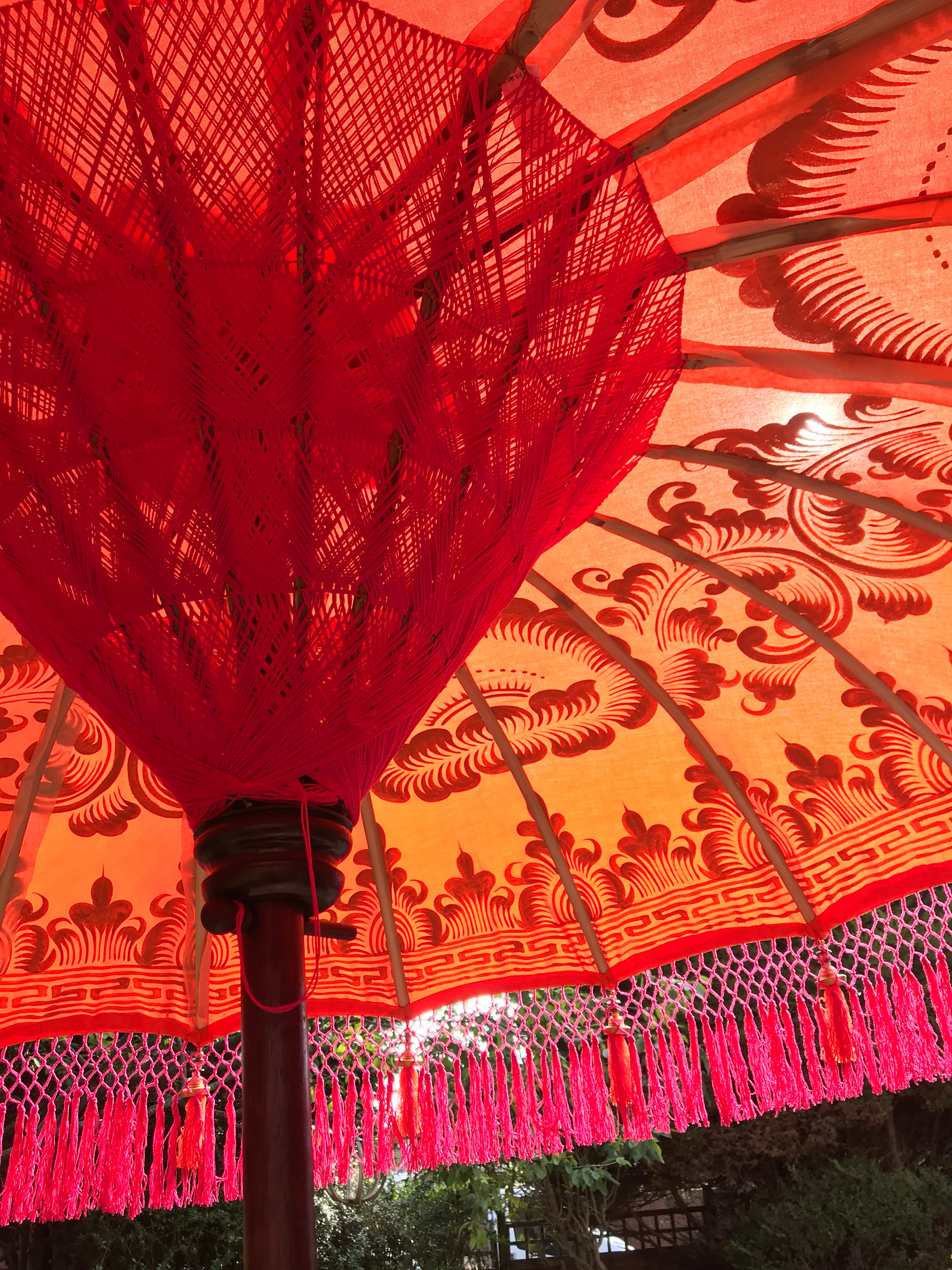 Orange, Pink & Gold Nirvana - Balinese Parasol