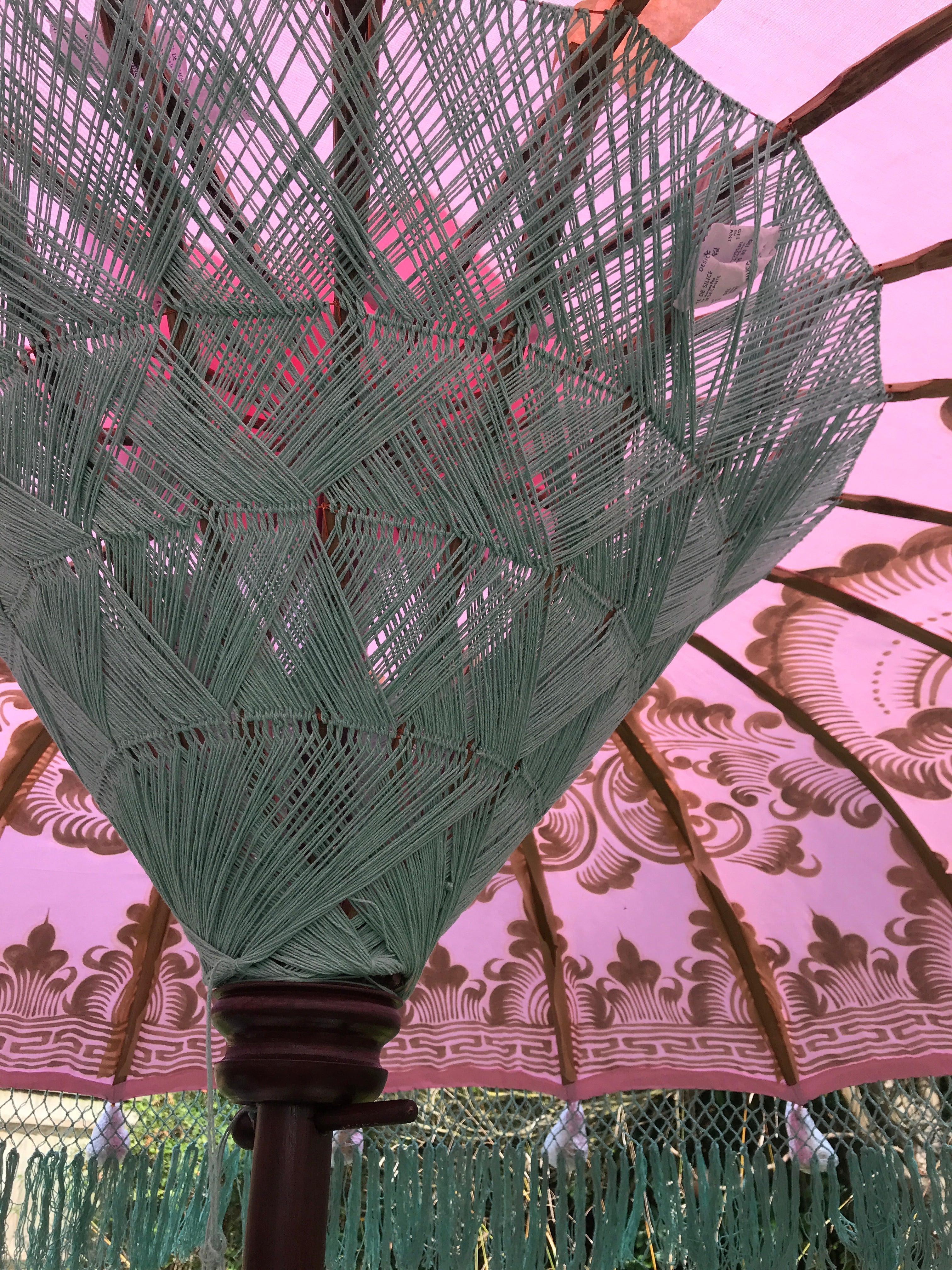 Pink, Teal & Gold Nirvana - Balinese Parasol