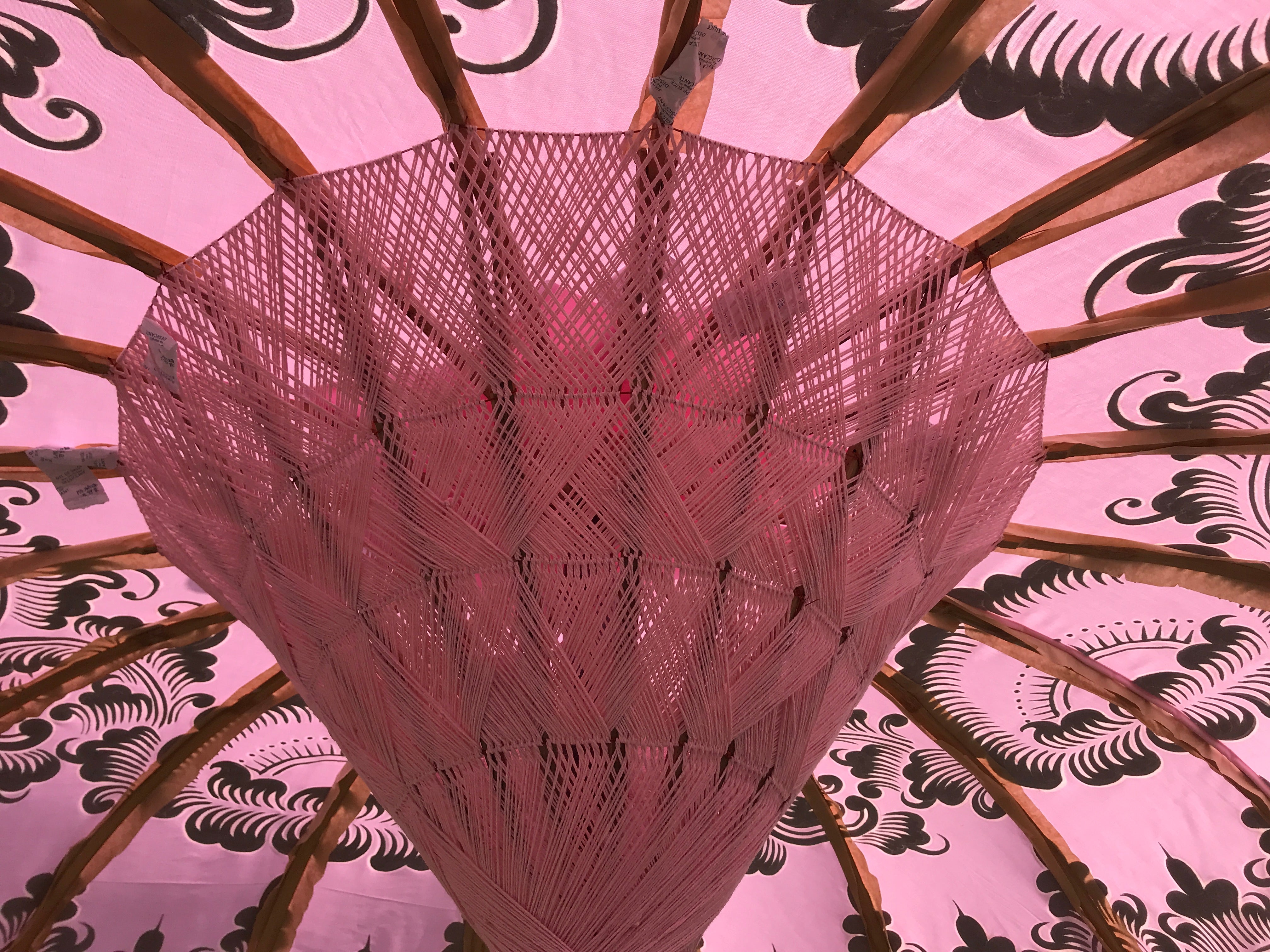 Pink, Teal & Silver Nirvana - Balinese Parasol
