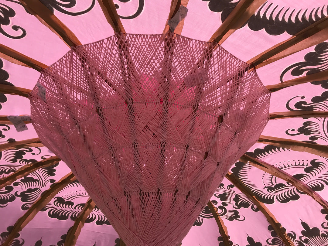 Pink, Teal &amp; Silver Nirvana - Balinese Parasol