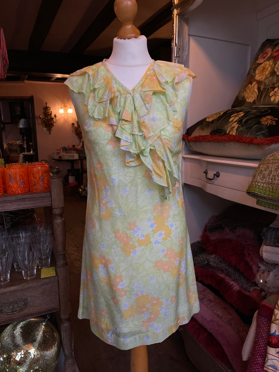 70s Shelana ruffle dress