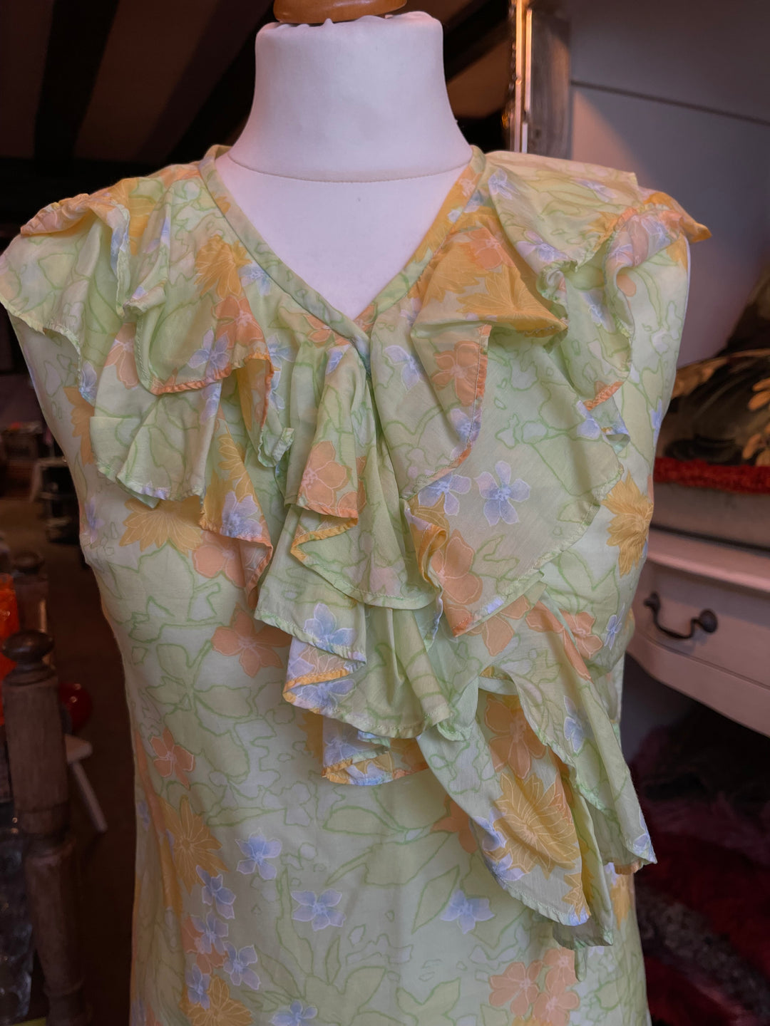 70s Shelana ruffle dress