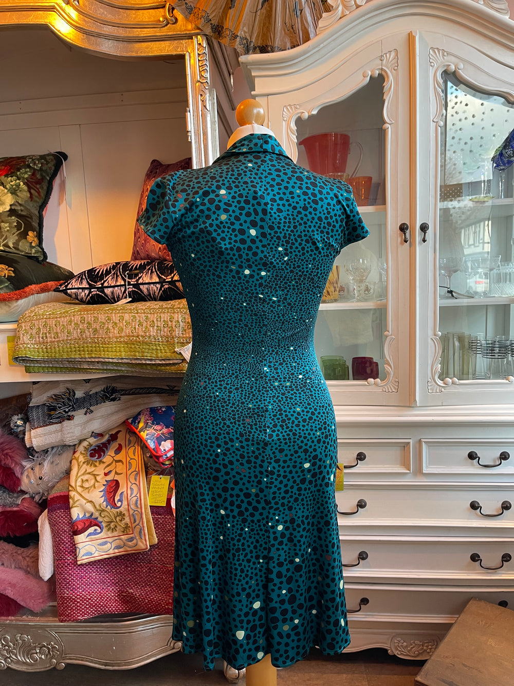 Issa Teal Pattern Dress