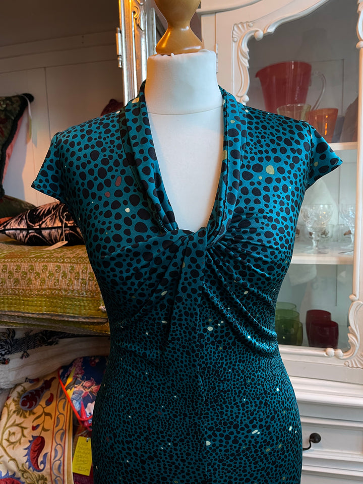 Issa Teal Pattern Dress