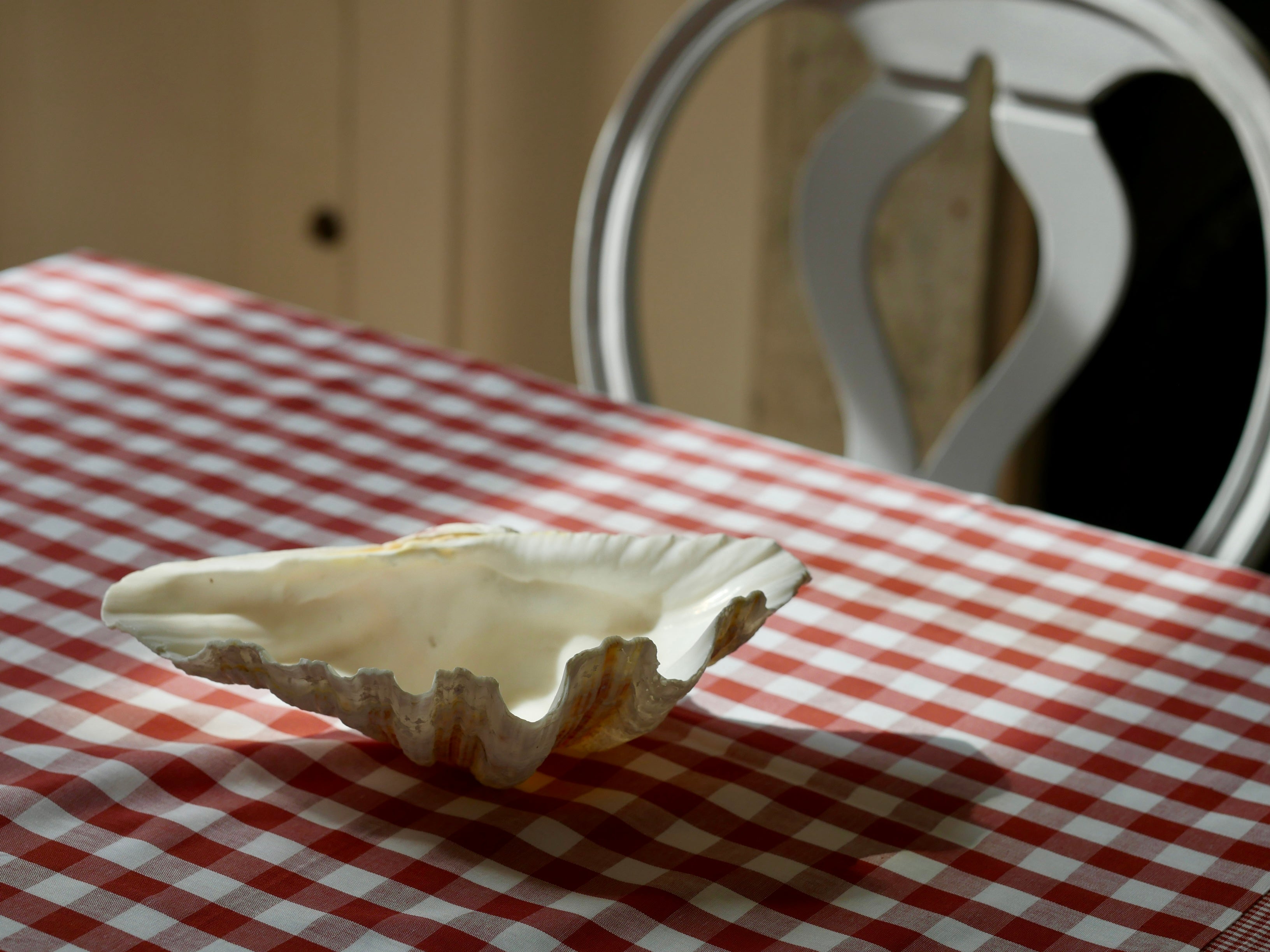 Patchwork Vichy Gingham Tablecloth - Brick