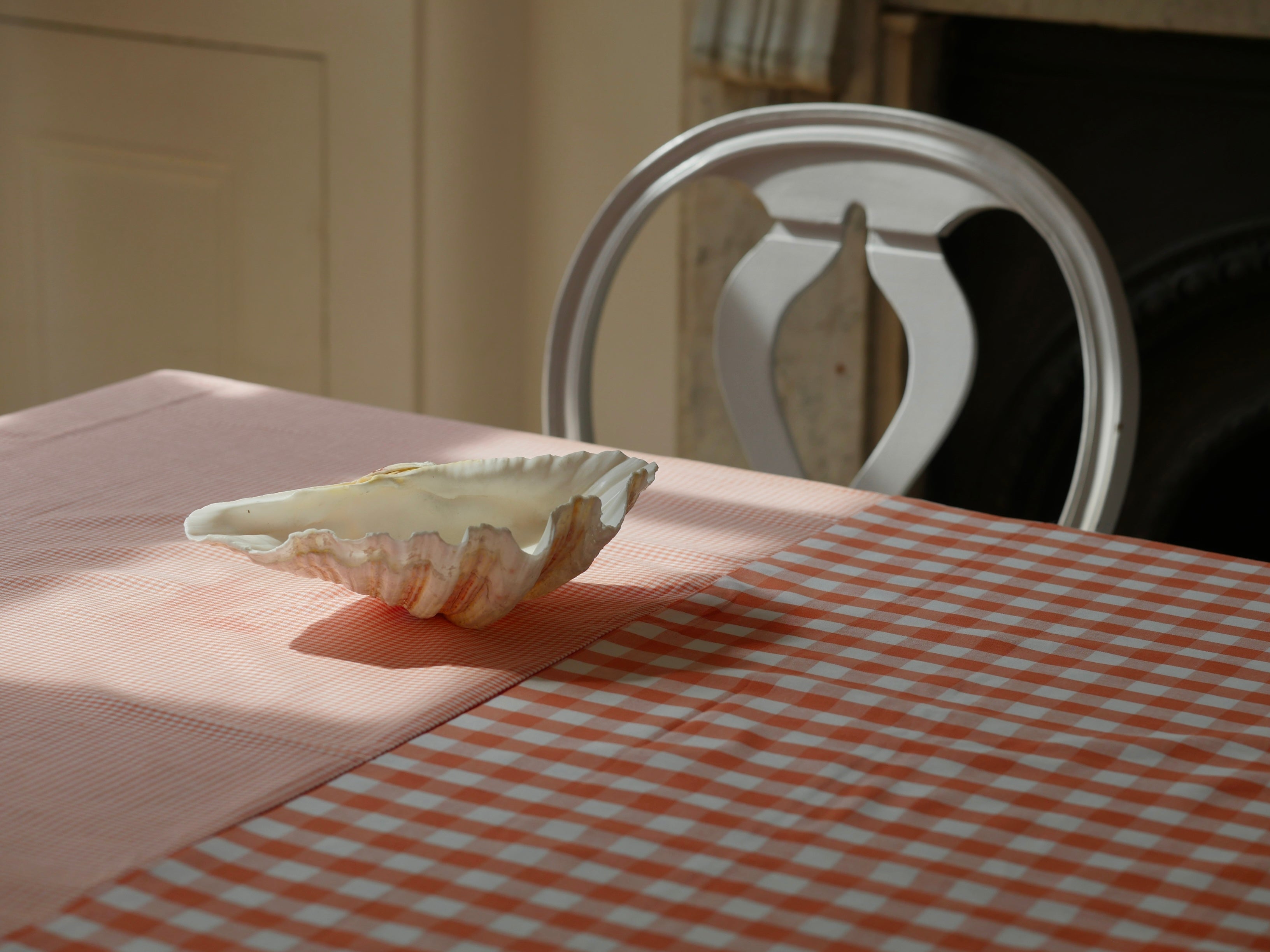 Patchwork Vichy Gingham Tablecloth - Orange