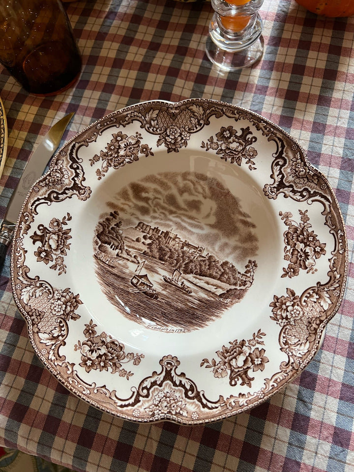 Johnson Brothers Old Britain Castles - Brown Rimmed Bowl