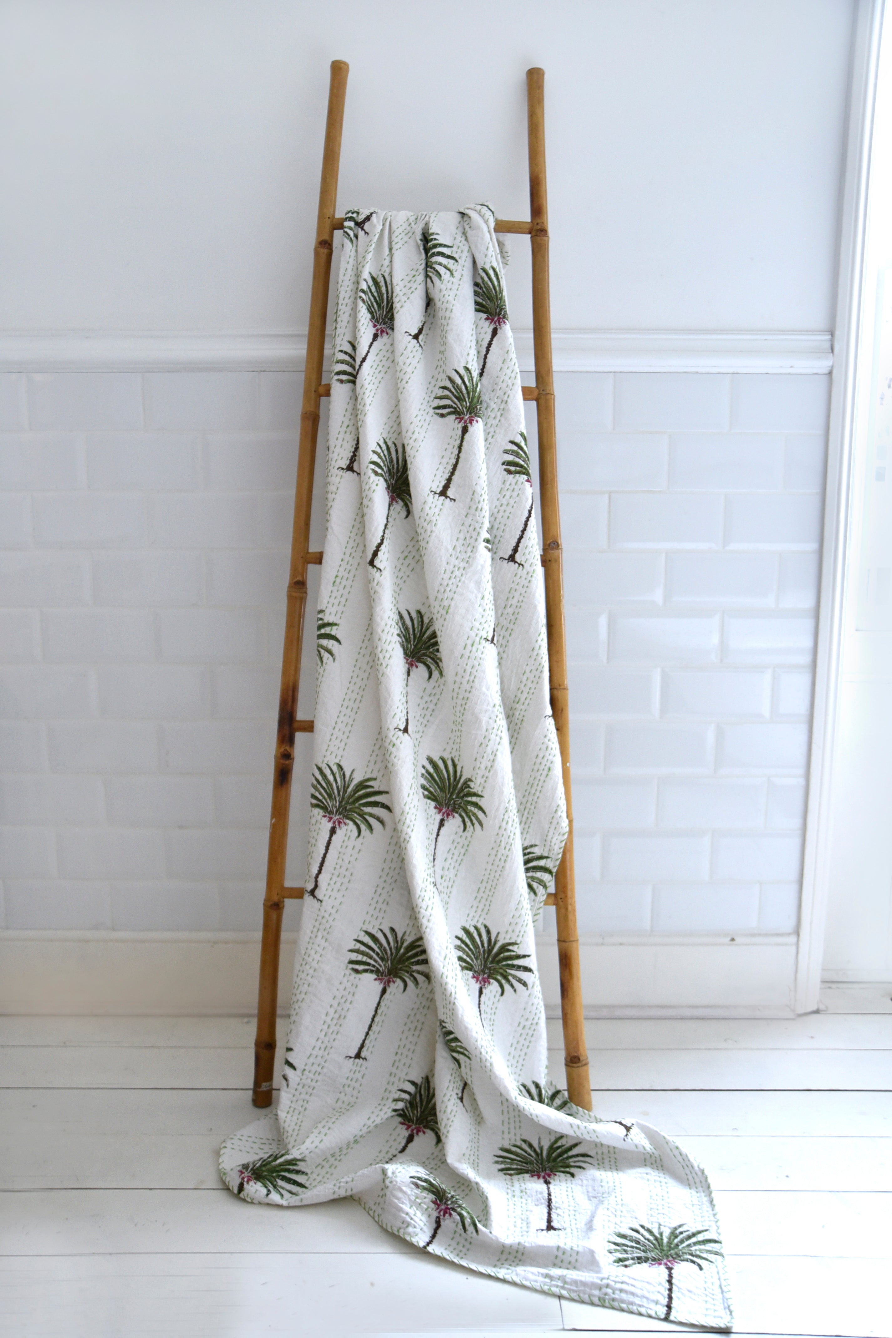 Palm Tree Kantha Throw