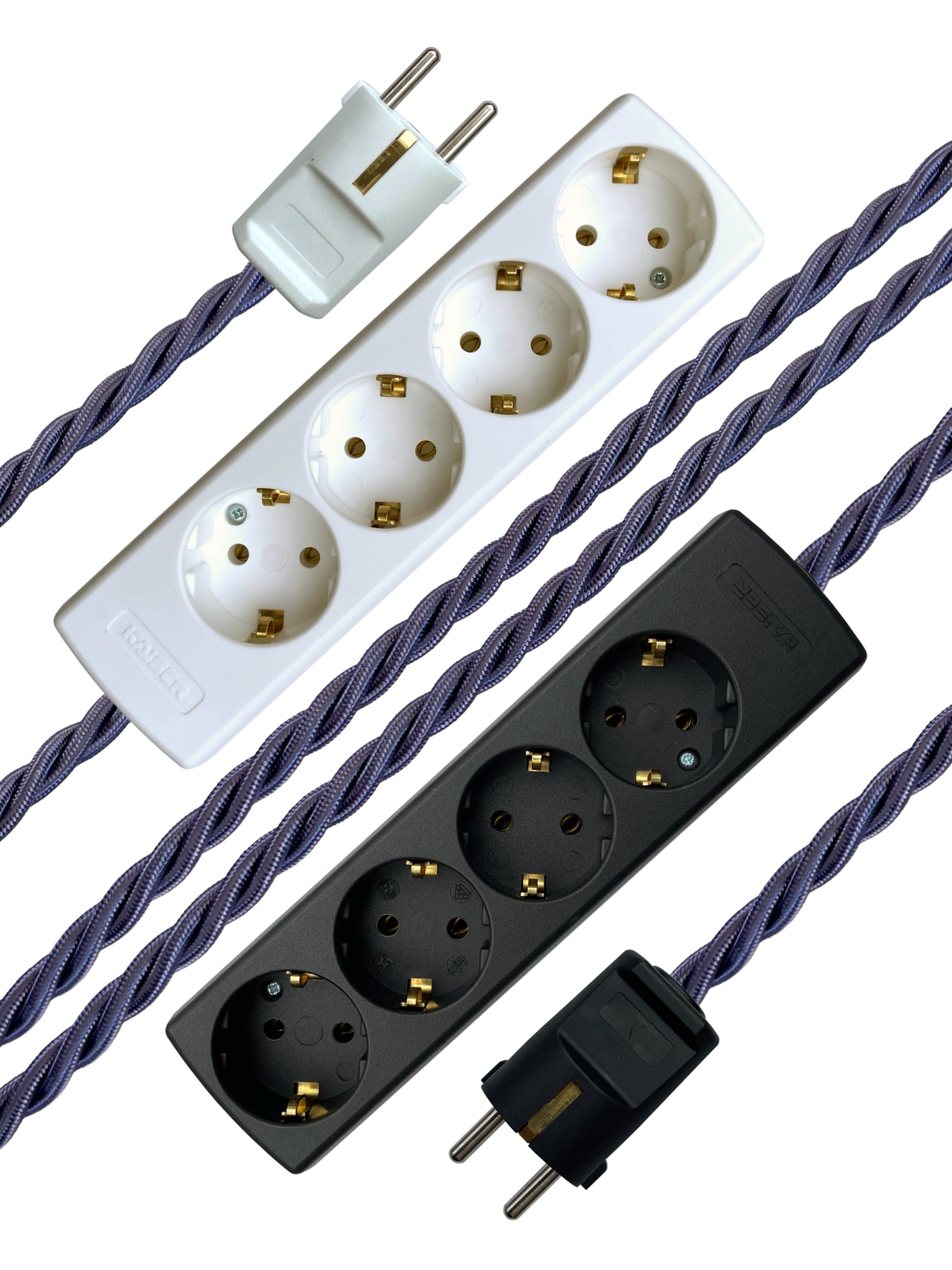 Slate - Lola's Leads EU Fabric Extension Cable