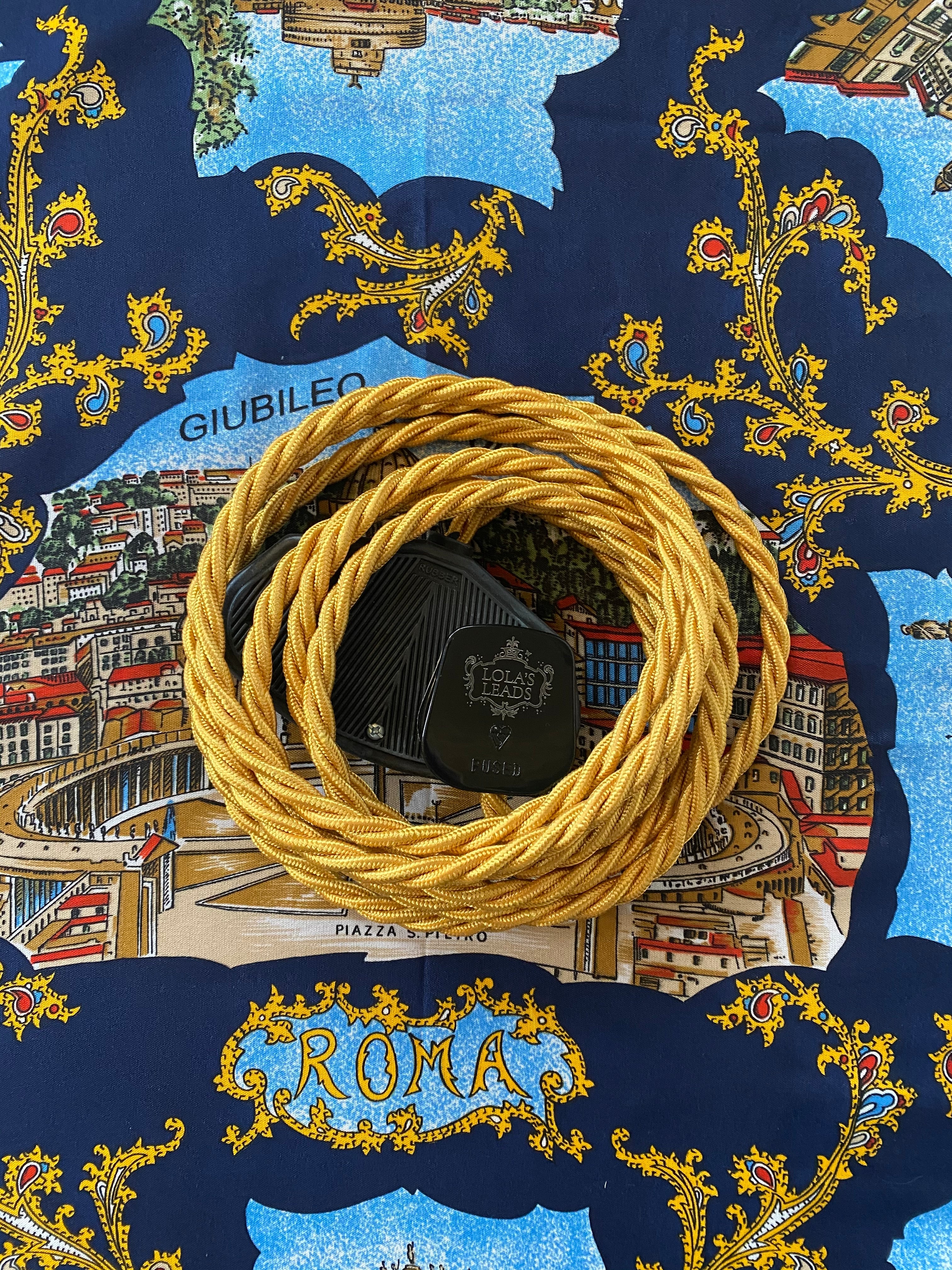 Gold - Lola's Leads Fabric Extension Cable