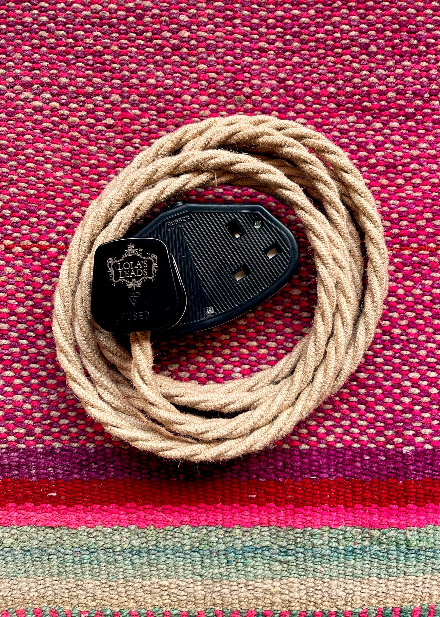 Jute - Lola's Leads Fabric Extension Cable