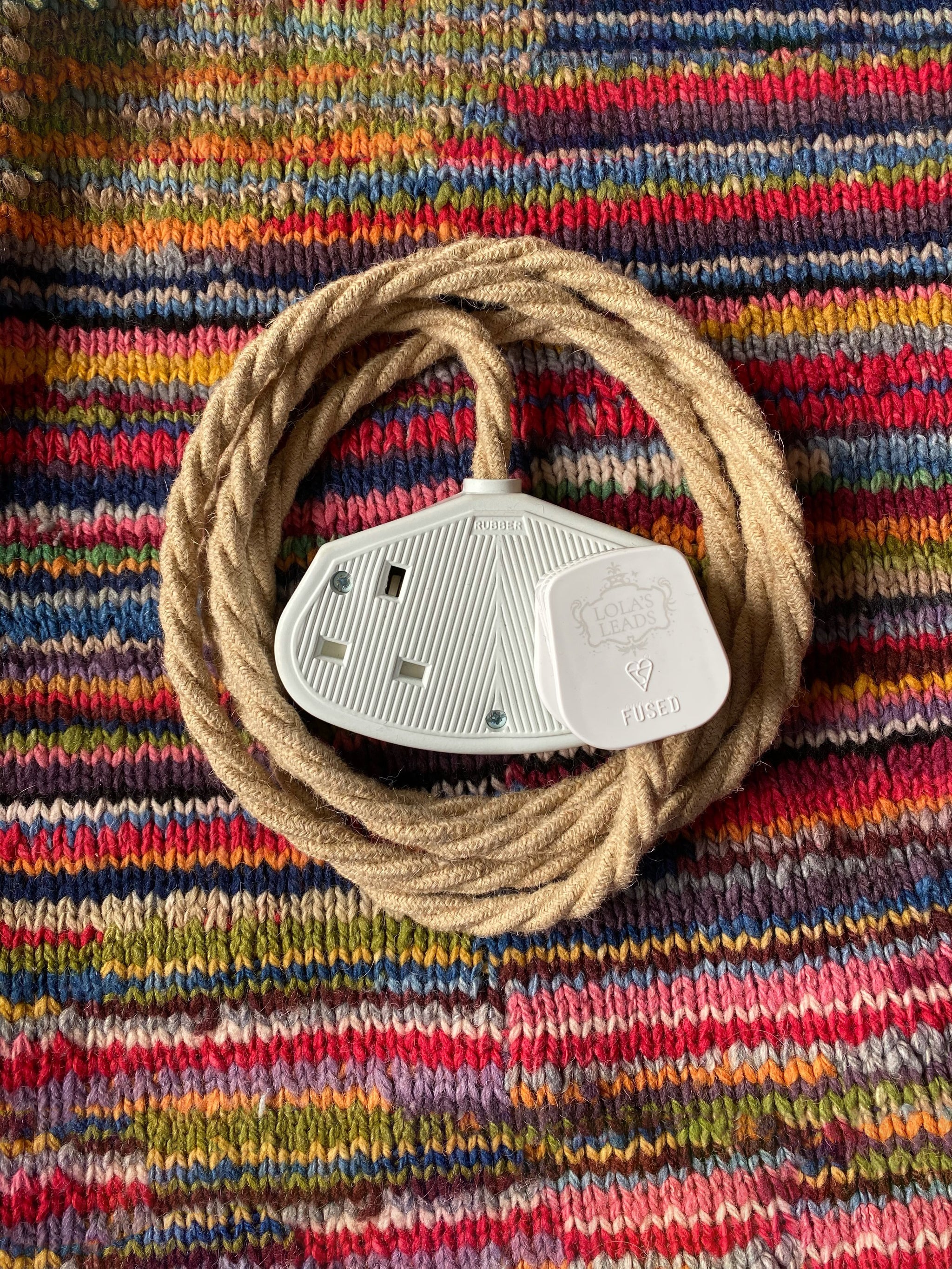 Jute - Lola's Leads Fabric Extension Cable