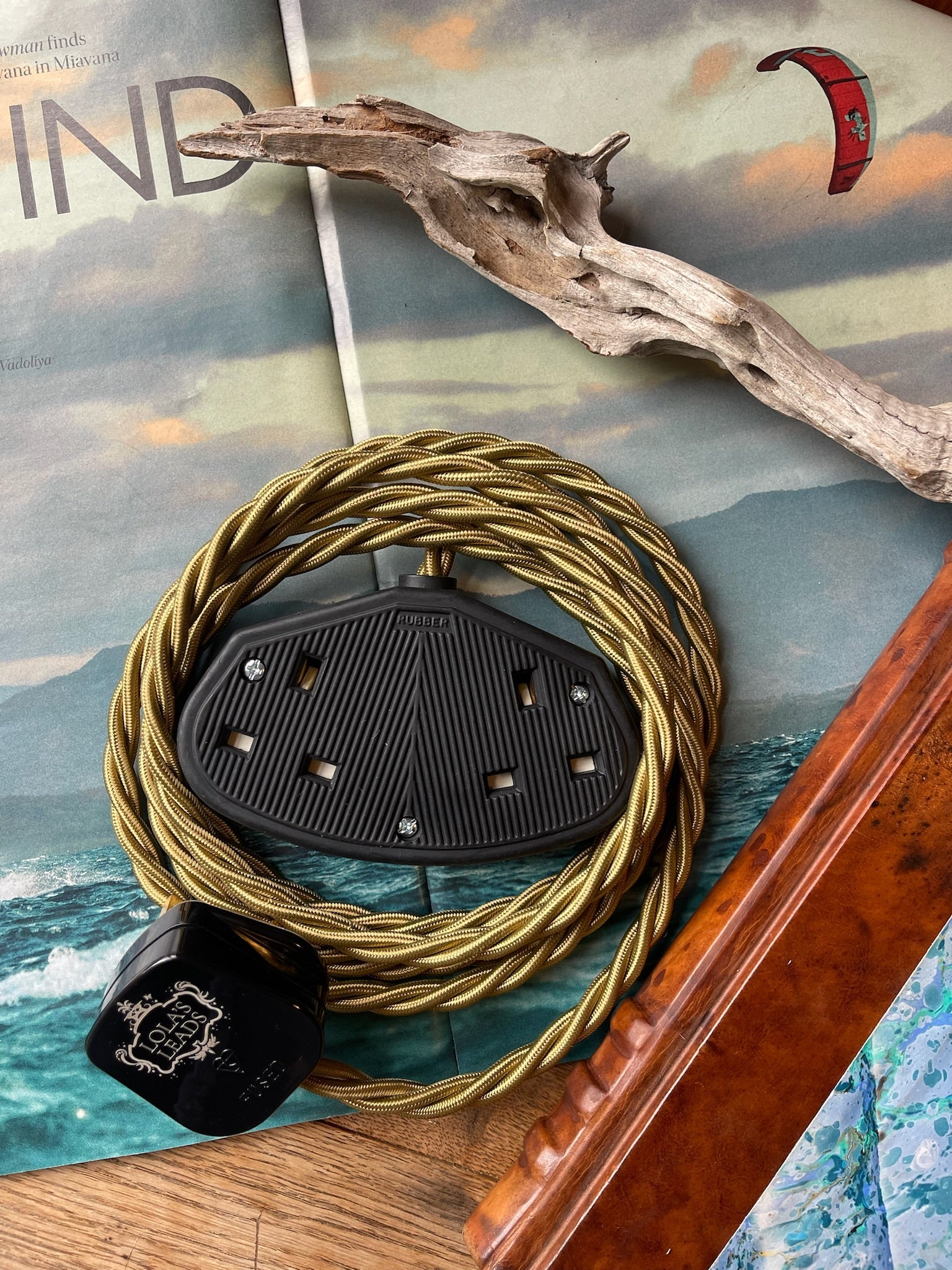 Kelp - Lola's Leads Fabric Extension Cable