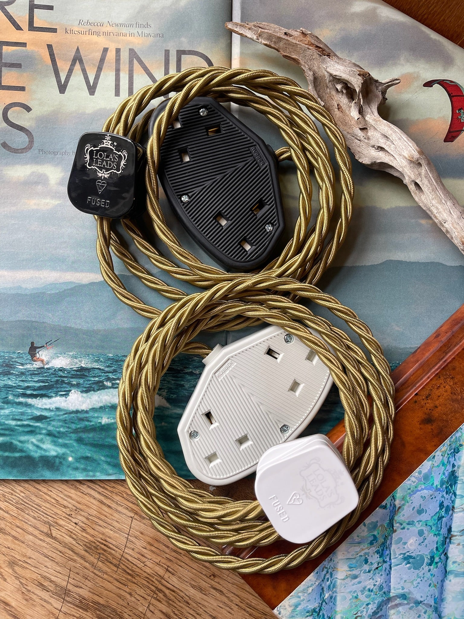 Kelp - Lola's Leads Fabric Extension Cable