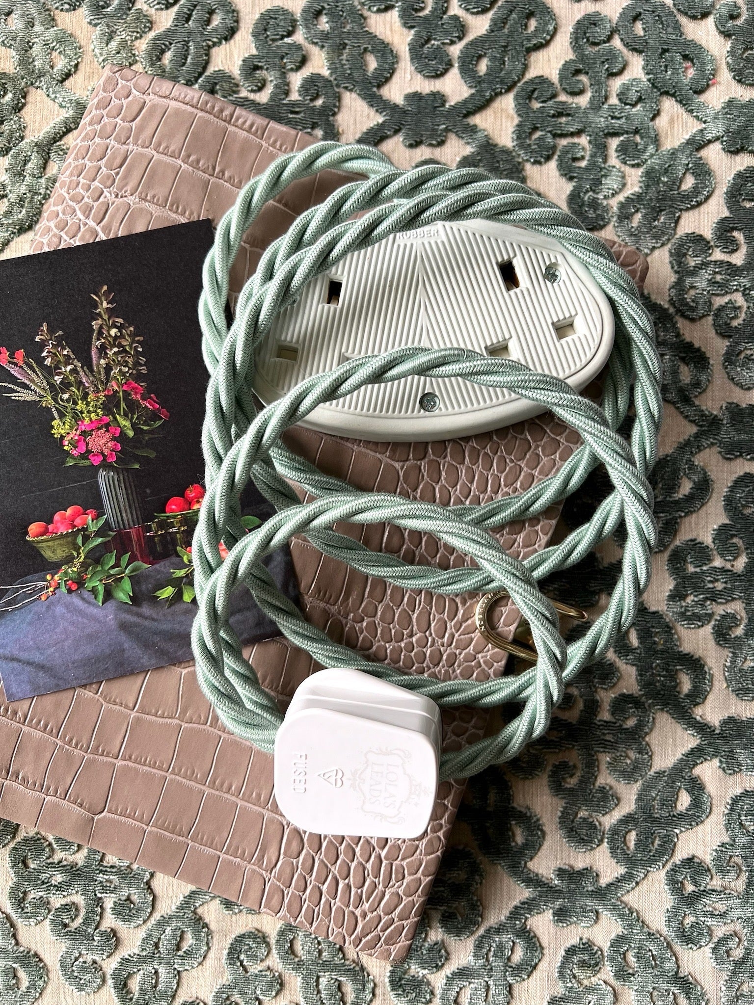 Moon Moth - Lola's Leads Fabric Extension Cable