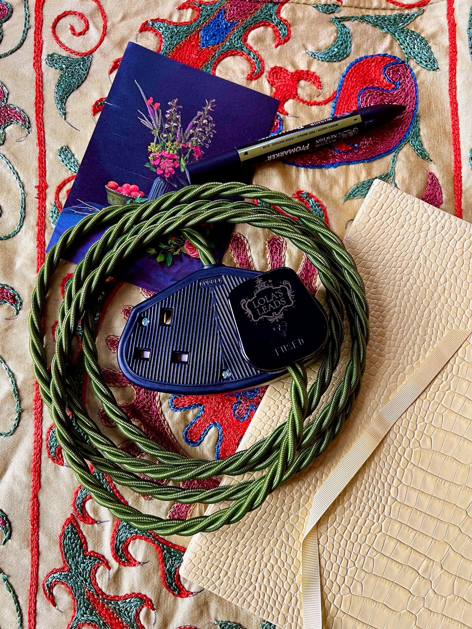 Pesto - Lola's Leads Fabric Extension Cable