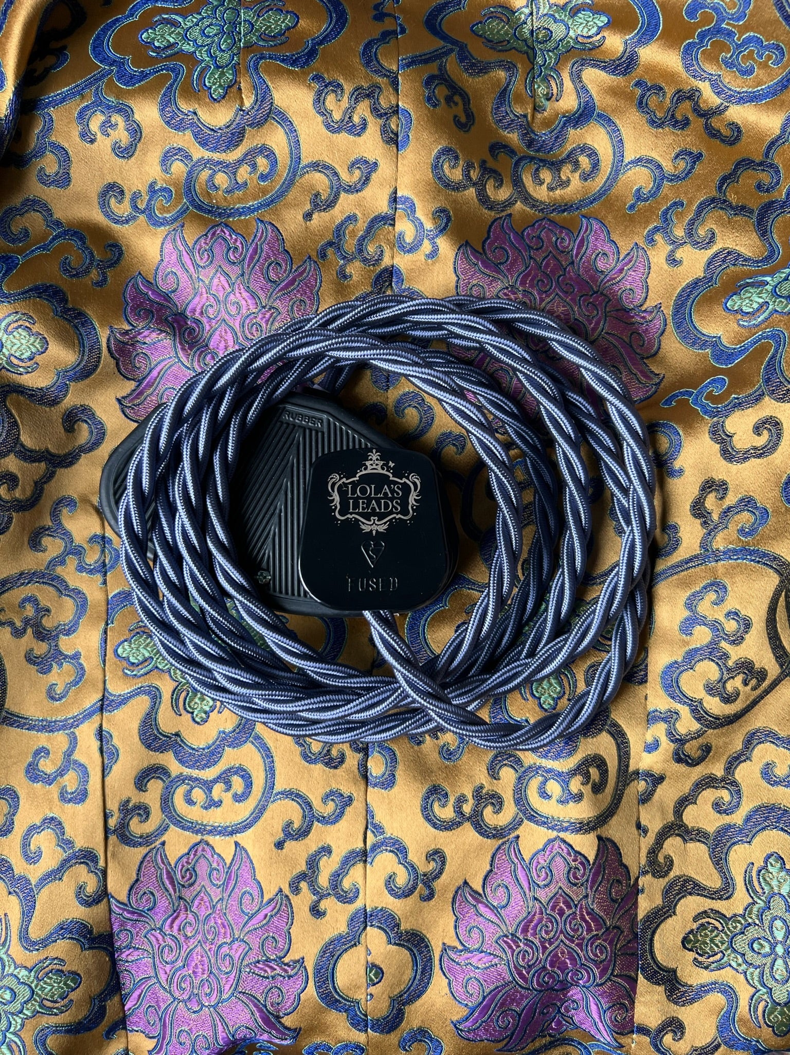 Slate - Lola's Leads Fabric Extension Cable