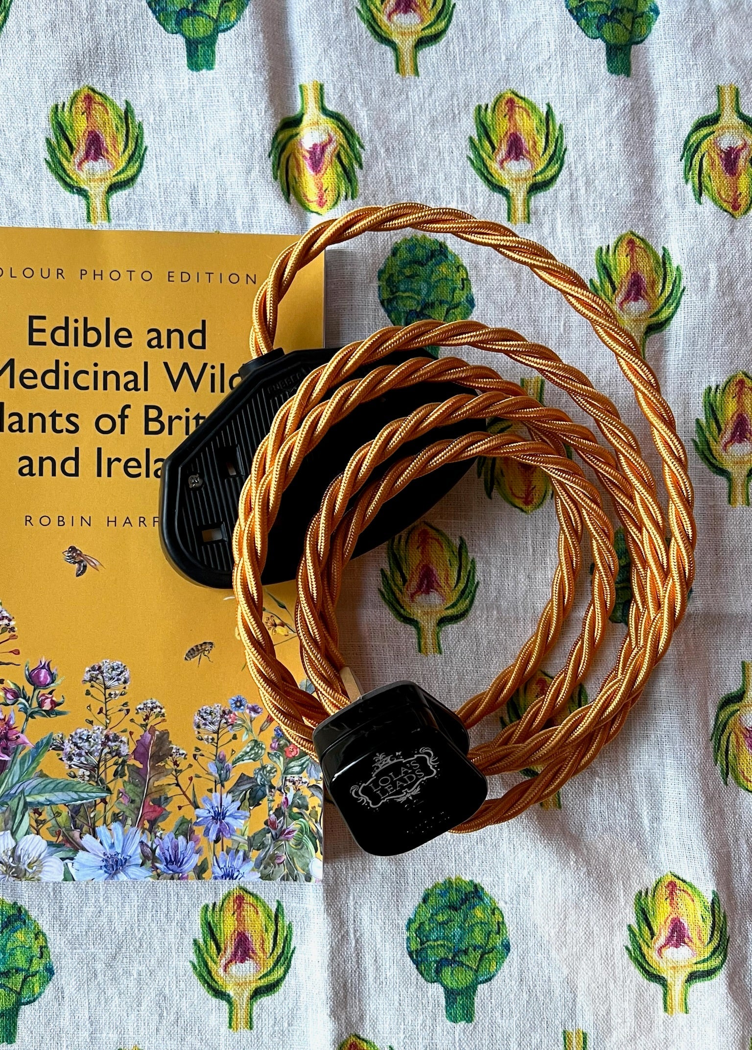 Turmeric - Lola's Leads Fabric Extension Cable