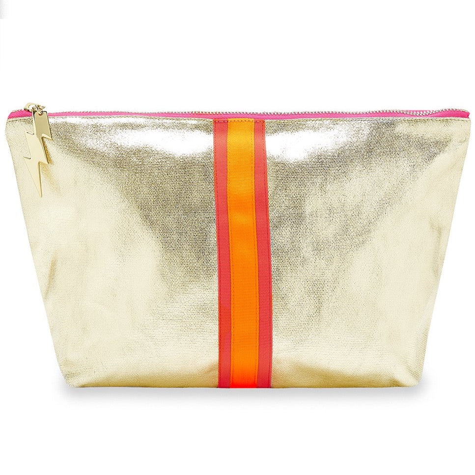 Gold Lucky Stripe Clutch