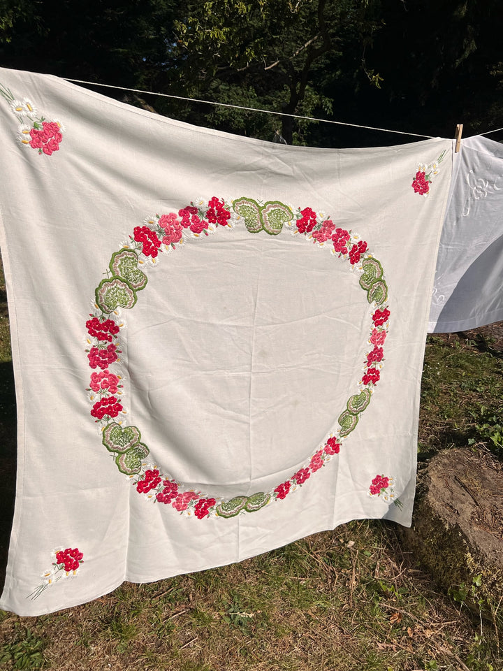 Lily Pad - Embroidered Tablecloth