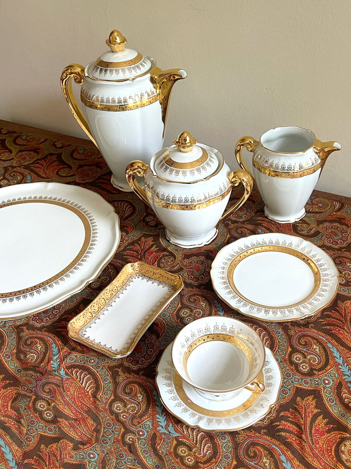 Limoges B.R France Golden Tea Service