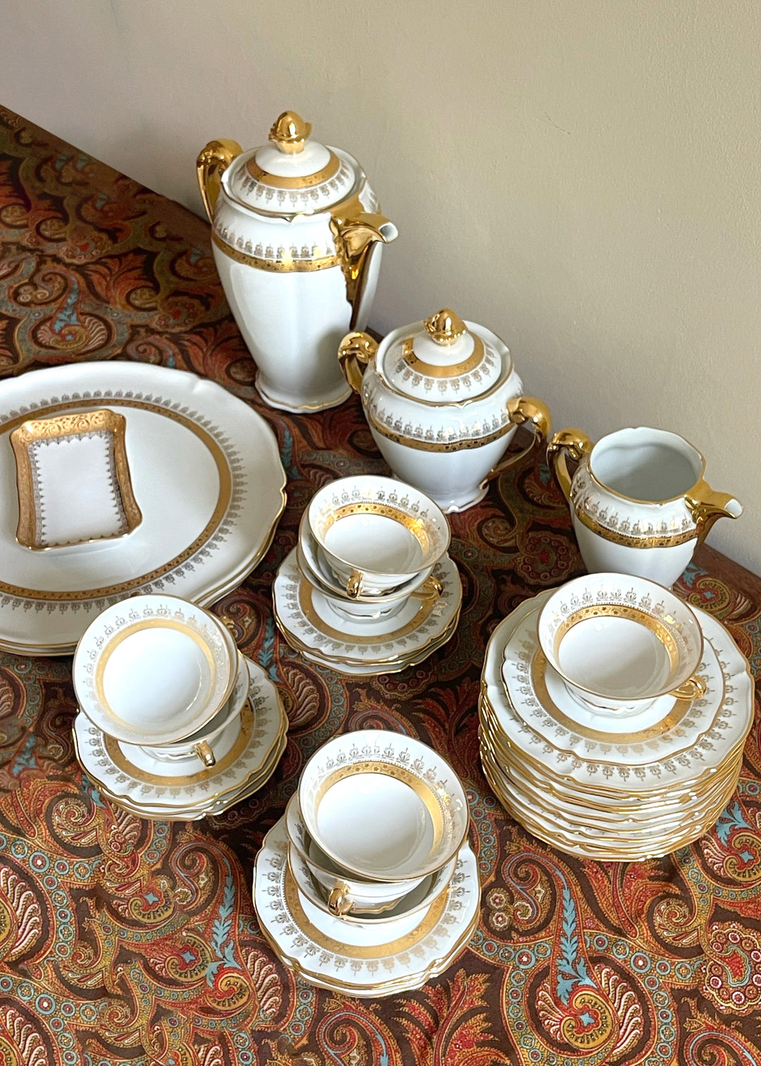 Limoges B.R France Golden Tea Service