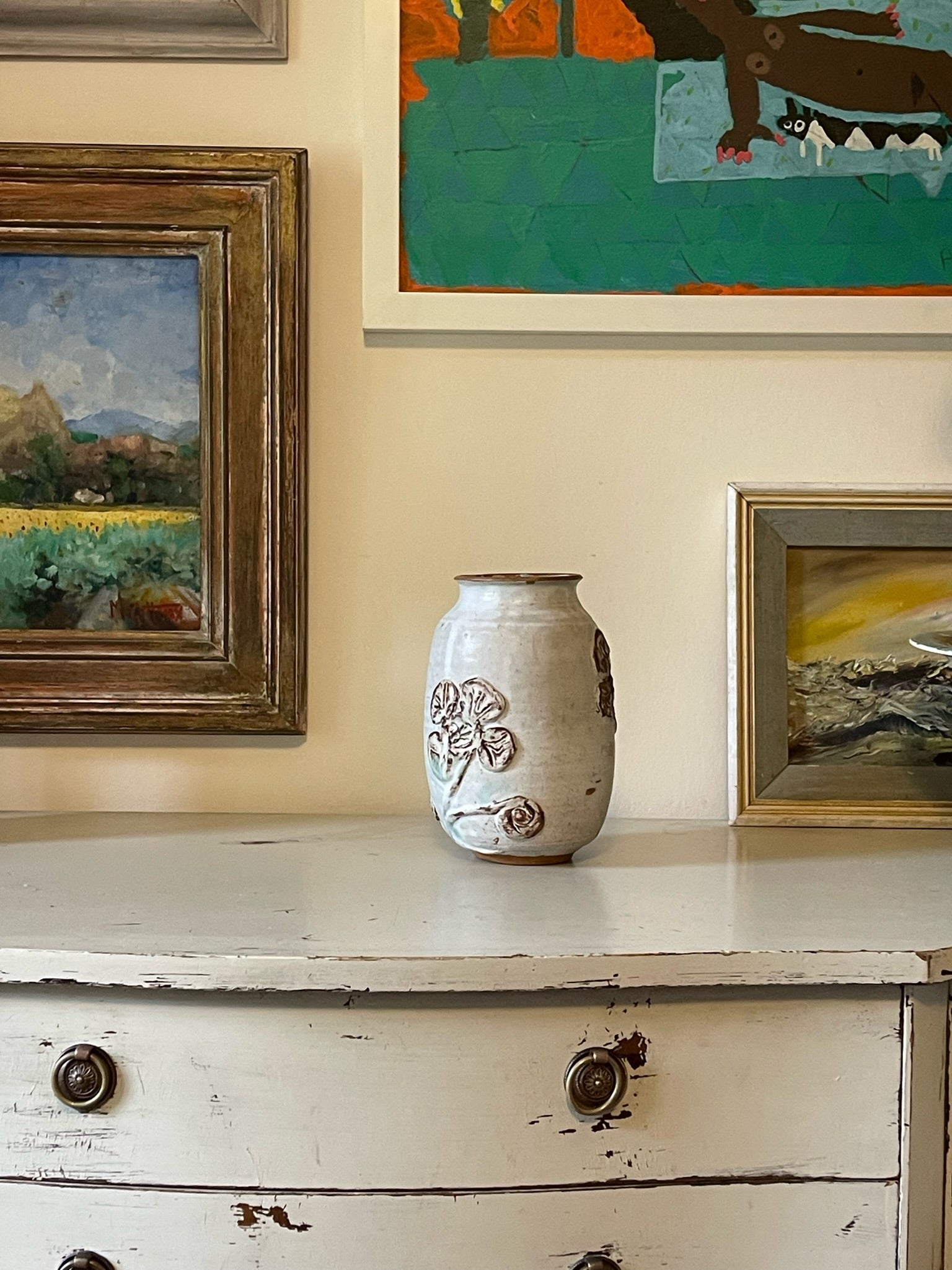 Matt White Glazed Clover Vase