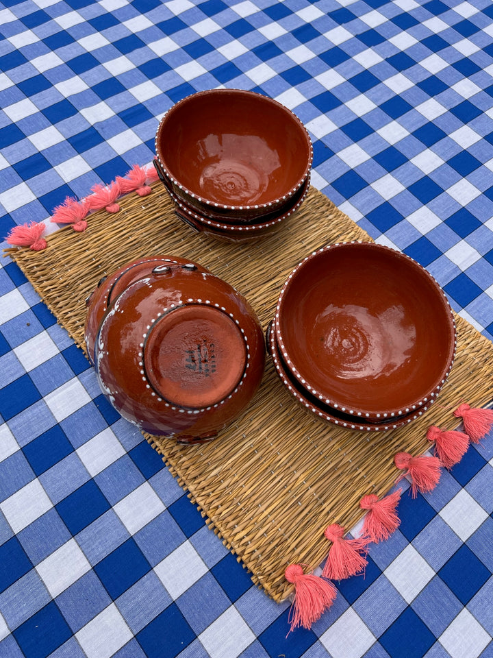 Mediterranean Terracotta Bowls Set of Six